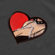 Heart with a girl Embroidery Unisex Sweatshirt Black B205 photo 1