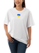 Ukrainian flag in the shape of a heart - PREMIUM Oversized Tee White 10232W-XXL photo 1