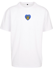 Оверсайз футболка з вишивкою "Тризуб у серці" 10217W-XXL фото