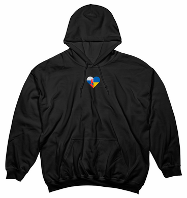 Slovakia and Ukraine Flags - Adult Hoodie Black BG1881-XXL photo