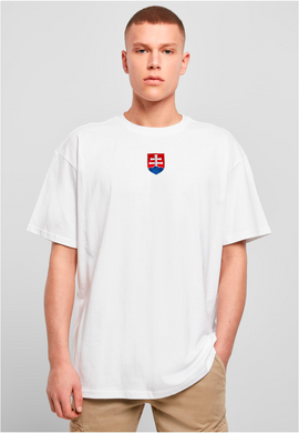 Oversized T-shirt with Embroidered Coat of arms of Slovakia O104W-S photo