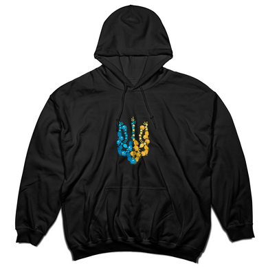 Ukrainian Trident Hooded Sweatshirt Black BG1860-XXL photo