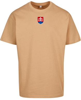 Oversized T-shirt with Embroidered Coat of arms of Slovakia O104UBE-XXL photo