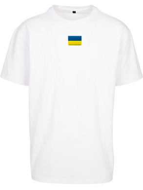 Embroidery Flag of Ukraine Oversized T-shirt O111W-S photo