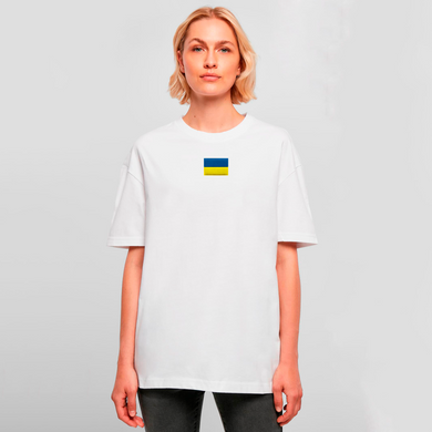 Embroidery Flag of Ukraine Oversized T-shirt O111W-S photo