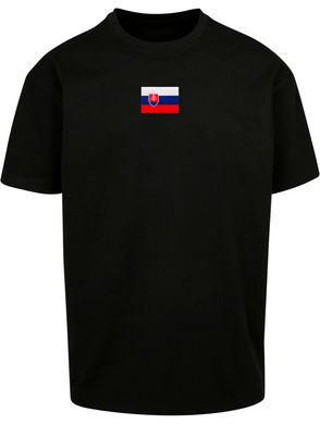 Embroidered Flag of Slovakia Oversized Premium T-shirt O105B-S photo