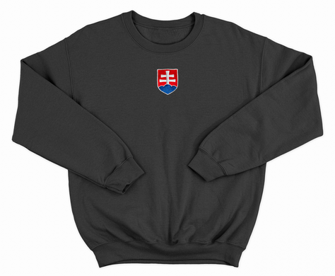 Embroidered Coat of Arms of Slovakia Adult Sweatshirt Black B203-XXL photo